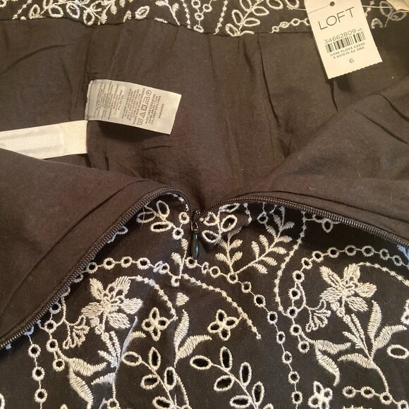 Loft Black & White Lined Skirt - NWT - Picture 7 of 8